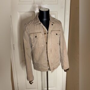 Vintage Banana Republic Tan Safari Utility Jacket 100% Cotton Mens Small​​